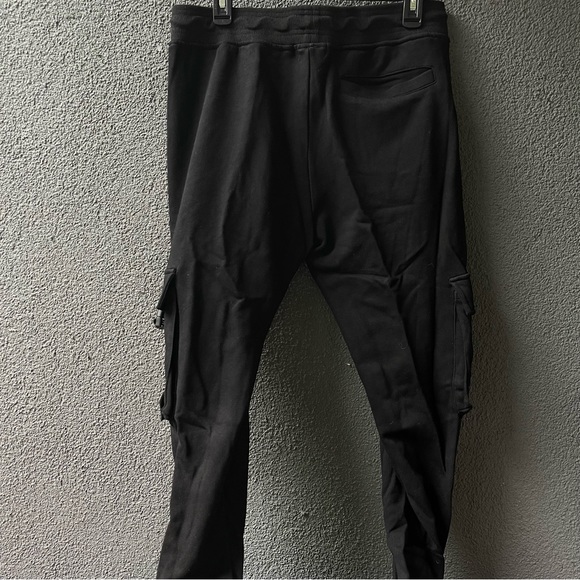 WELL KNOWN STUDIOS Mens Cargo Jogger Trackpants, Black,  XL - Picture 6 of 6